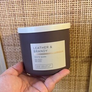 Bath & Body Works 3-Wick Candle: Leather & Brandy